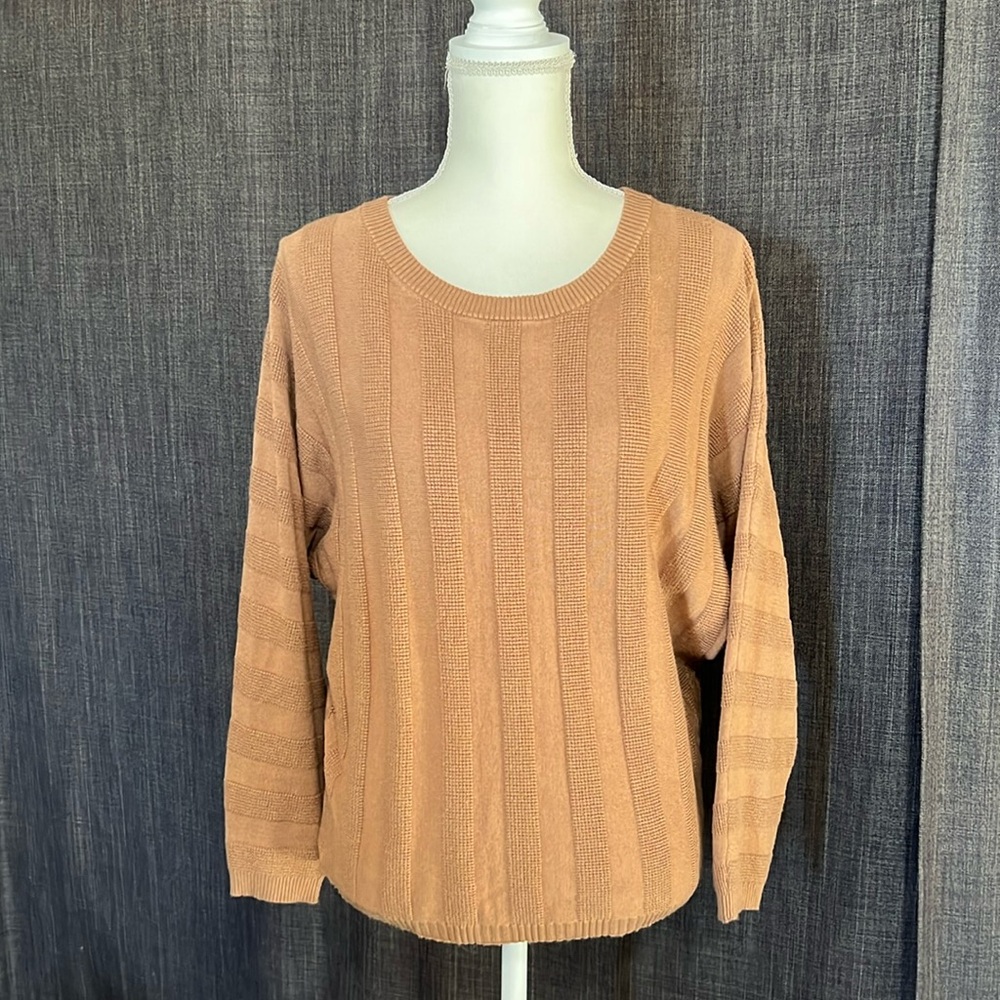 Cyrus brown striped knit sweater size medium